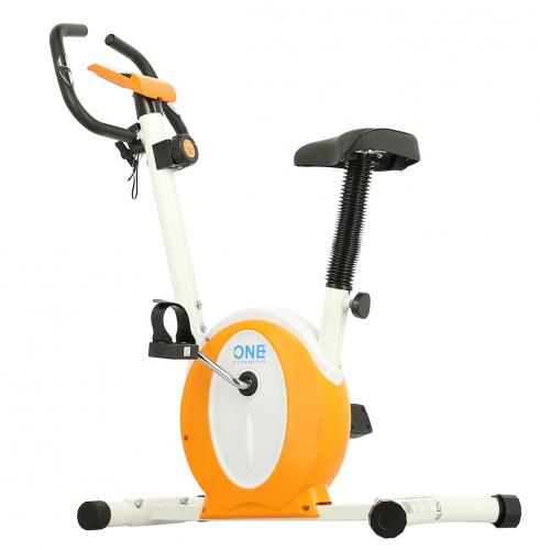 ONE Fitness M8410 oranžovo-bílý ze zadu